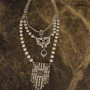Sold Park Lane Necklace  Silver and Crystal